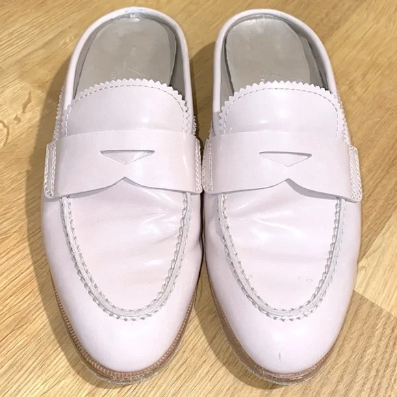 AGL Preppy Blush Patent Leather Penny Loafer Mule Slides Size 6 / EU 36 - Picture 4 of 13